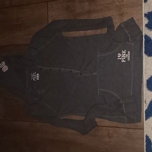 Vintage PINK thermal henley